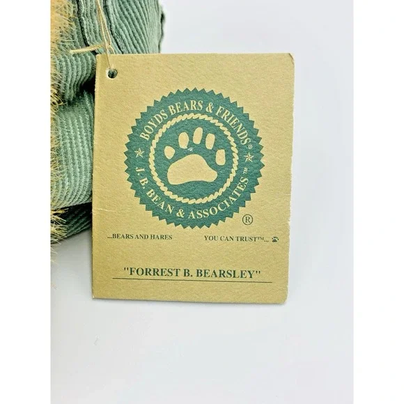 Retired Boyds Bears Forrest B. Bearsley Collectible Plush Jointed Teddy Bear - Picture 9 of 10